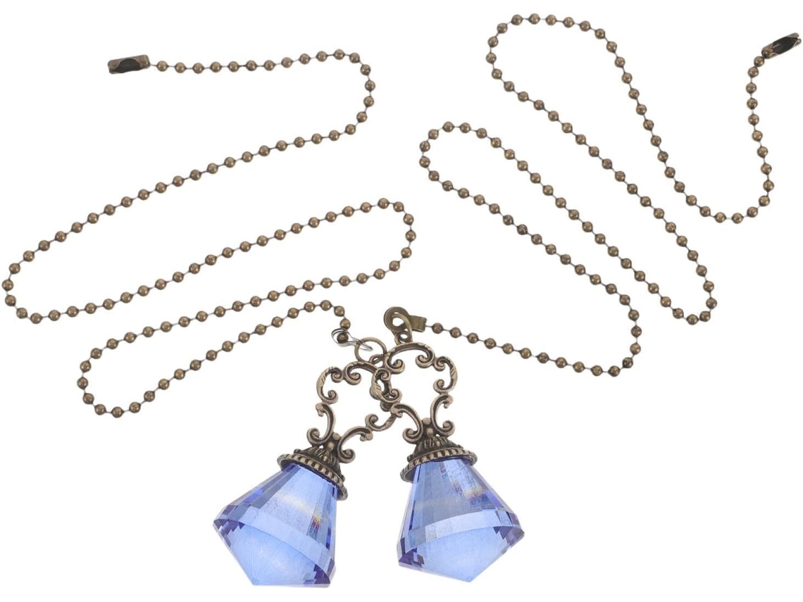 Conjunto De 2 Correntes Cristal Para Ventilador Teto, Cordão