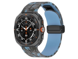 Pulseira De Silicone Com Fecho Magnético Dobrável Para Samsung Galaxy Watch Ultra 47mm