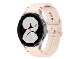 Bracelete para Samsung Galaxy Watch 4 Silicone Costurado com Padrão de Onda Rosa XIAOMOYU (40mm/44mm)