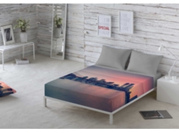 Conjunto de Lençol Cama 135 Algodão Extra Macio Feito na Espanha Brooklyn Bridge NATURALS