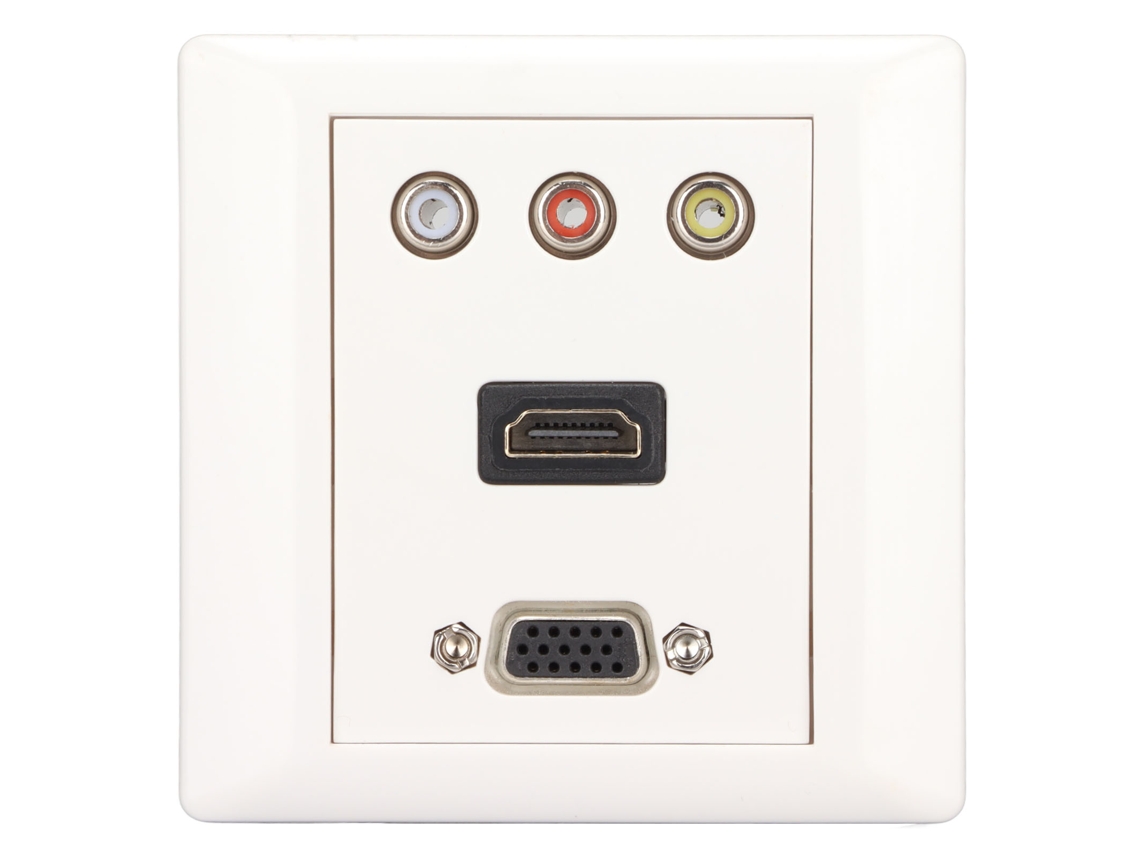 Tomada de Parede Multimídia Todo em Chinês EOOCOO com Interface Hdmi Vga 4k