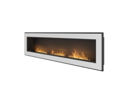 Lareira Embutida a Bioetanol Frame 1800 Simplefire com Vidro Branco SOLOLED