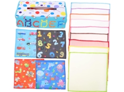 Conjunto De Caixa De Lenços Sensoriais Para Bebê Brinquedo Educativo Colorido E Seguro Que Estimul Gokoco