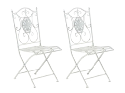Conjunto De 2 Cadeiras Dobráveis Sibell Branco Antigo. Clp