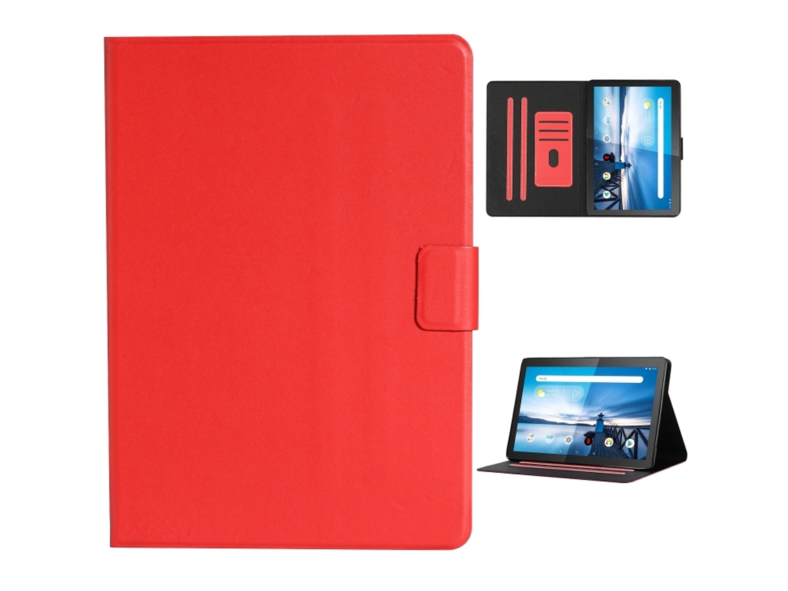 Capa Protetora Halinuia Para Lenovo Tab M10 Estojo De Couro Flip Horizontal Liso Com Ranhuras De Cartão E Suporte