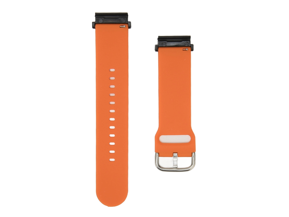 Pulseira de Relógio Silicone 22mm para Garmin Fenix 7 6 5 e Amazfit Falcon Laranja