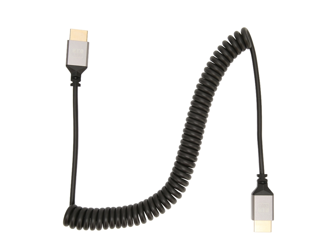 Cabo Hd de Alta Velocidade 4k 60hz Macho a Macho com Conector Enrolado | S/MARCA