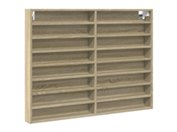 Vitrine Cabinet, Vitrine Cabinets Vidaxl Marrom Madeira Processada (100 X 8.5 X 75 Cm)