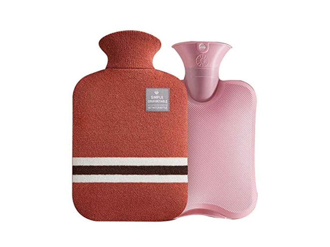 Bolsa De Água Quente De 1 Litro Com Design De Listras Clássico Para Alívio Da Dor, Terapia Quente E Fria