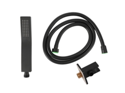 Conjunto de Chuveiro de Mão G1/2, Preto Mate | S/MARCA