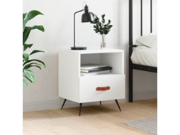 Vidaxl Mesa De Cabeceira 40x35x47,5 Cm Derivados De Madeira Branco
