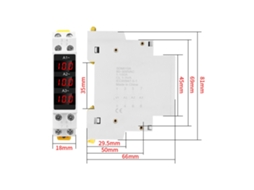 Laxiscreed Amperímetro Trifásico Para Din Rail Com Display Digital De Alta Precisão