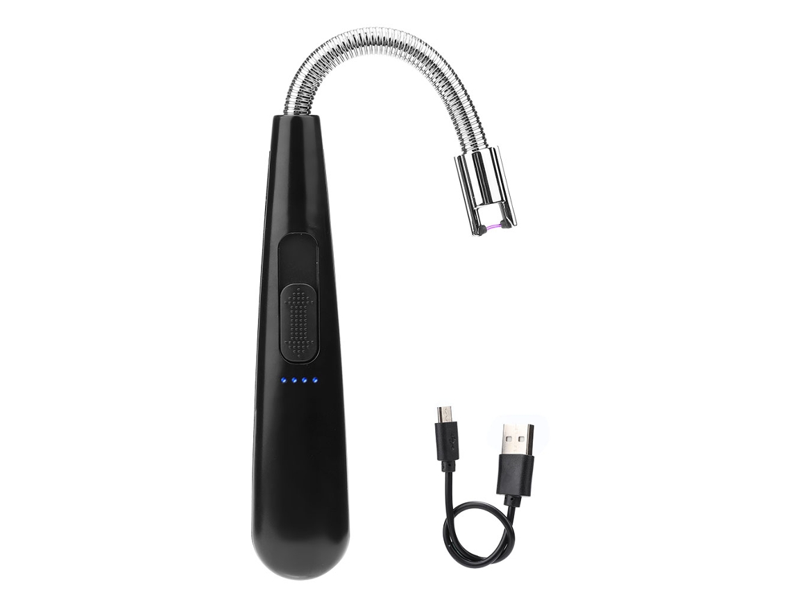 Isqueiro Elétrico Rotativo LAXISCREED Sem Chama Usb Resistente Ao Vento