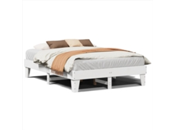 Cama Sem Colchão 140x200 cm Madeira de Pinho Maciça Branco MAISON EXCLUSIVE