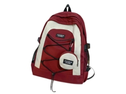Mochila Escolar De Ombro Com Grande Capacidade, Mochila Versátil E Resistente À Água, Mochila Escolar Leve Vermelha