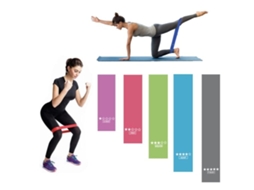 Conjunto de 5 faixas elásticas de resistência, ideais para exercícios de ioga, fitness, treinamento de força e reabilitação, multicoloridas - aquaforge