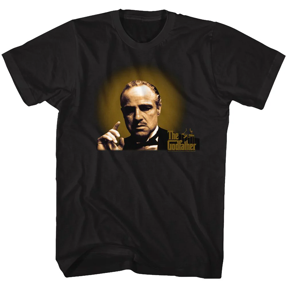 Unisex Adult T-shirt Rockinstone Godfather Glowing And Showing Black Sizexxxl
