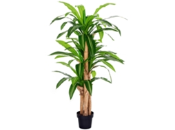Planta Artificial Dracaena com 66 Folhas, Musgo, Ø 20x160 Cm VERDE | S/MARCA