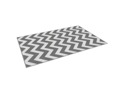 Tapete Externo Impermeável,design Dupla Face,fibra Sintética de Alta Qualidade,cinza Claro+branco,121x182cm BTFORUS