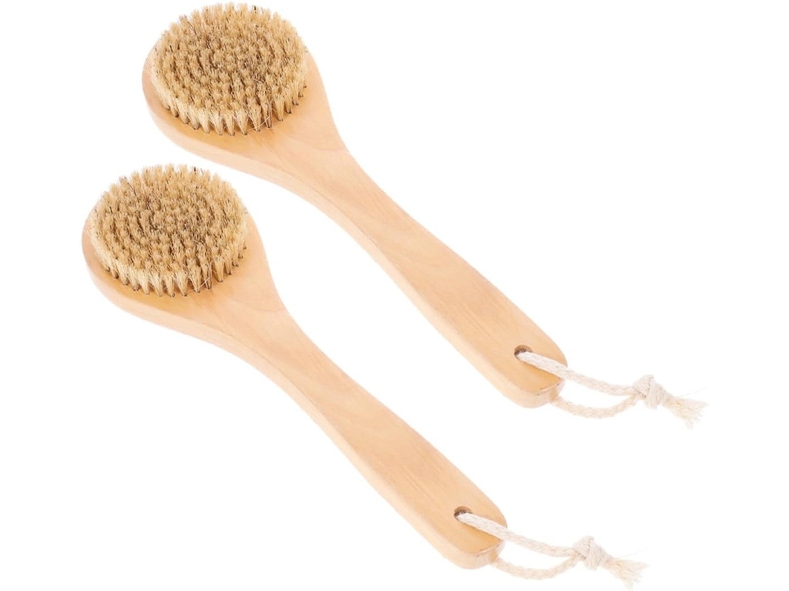 Lurelia Conjunto De 2 Escovas Para Costas Para Duche, Escovagem A Seco E Massagem Suave