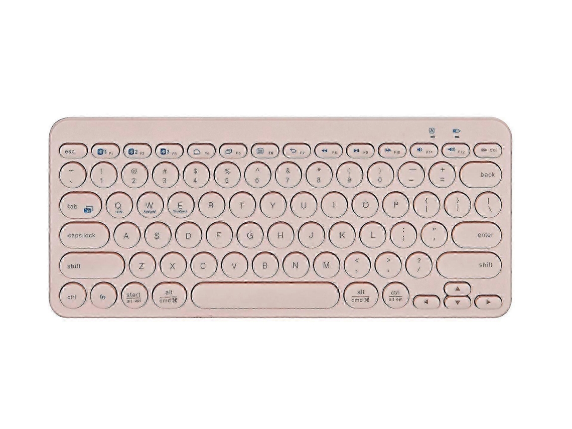 Teclado Sem Fio, Combinação Fofa De Teclado Sem Fio, Teclado Rosa Everley891