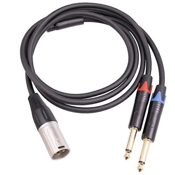 Cabo Xlr Para Trs, Cabo Xlr Para Dois Conectores De 1/4'', Conector De Áudio Macho 1/4'' Para Xlr, 1 M