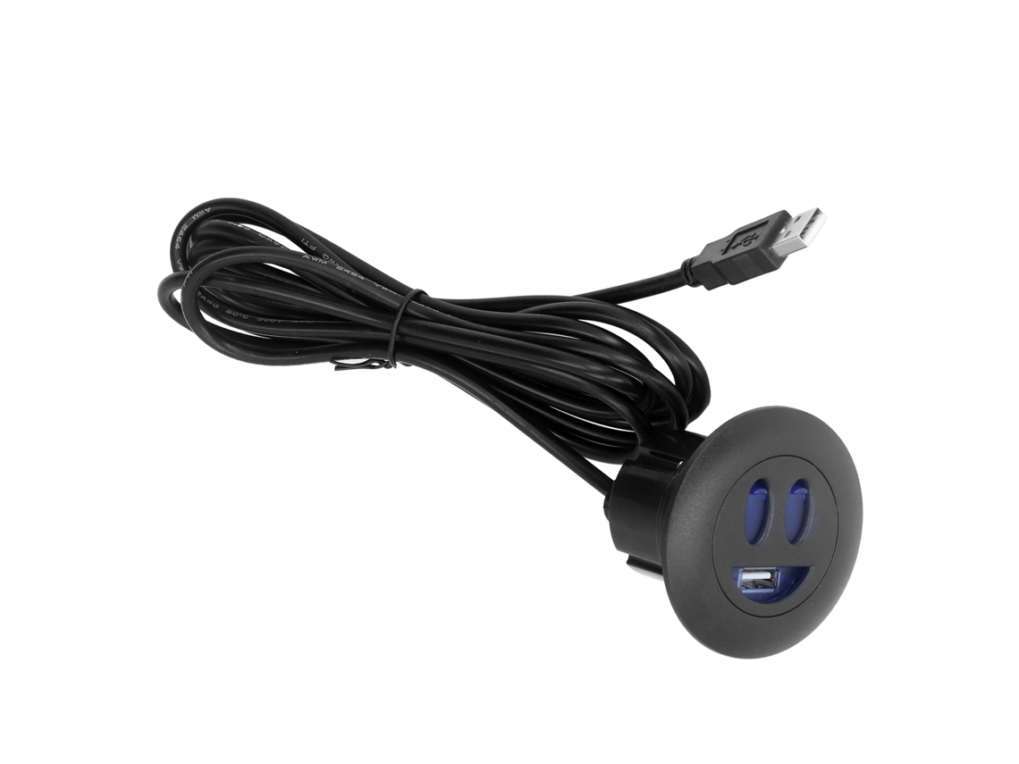 Tomada de carregamento usb 5v com cabo 2,5m para sofá poltrona cama com retroiluminação led e proteção S/MARCA