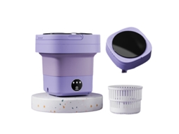 Máquina De Lavar Dobrável De 8 Litros Com Sistema De Lavagem Integrado, Ideal Para Estudantes, Bebês E Outros Pequenos Estudantes. Aquaforge