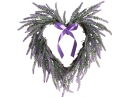 Girlanda Artificial Em Forma De Coração De Lavanda Para Decoração De Parede Em Casa E Casamento