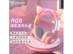 Lurelia Headset Gamer X15pro Rgb 7.1 3,5 Mm Usb Microfone Rosa