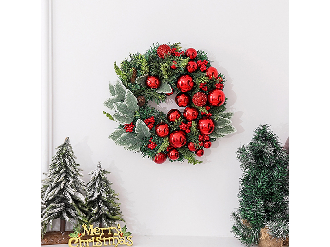Guirlanda De Natal (vime Artificial, 37*33cm) Eoocoo