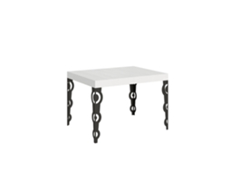 Mesa de Jantar Extensível 70X110/194 Cm Karamay Cinza Branca Quadro Antracite