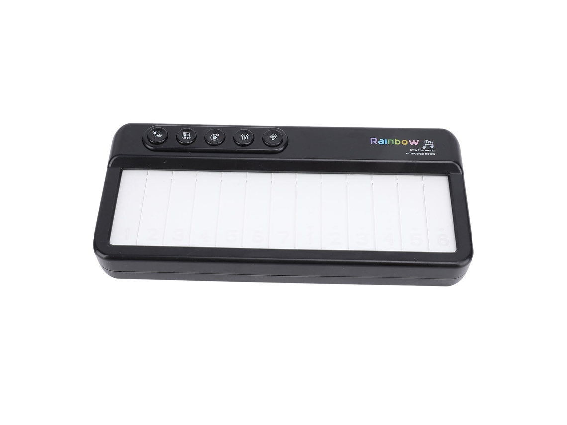 Walshlxq brinquedo Piano Bebê com Teclado e Luzes Coloridas, Brinquedo Musical para Crianças Pequenas, Melhora a Coordenação Mão olho, Preto