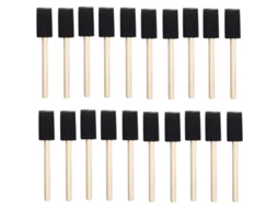 Pincéis de Espuma Flexível S/MARCA, 25mm, 25 peças, com cabo de madeira, para artesanato