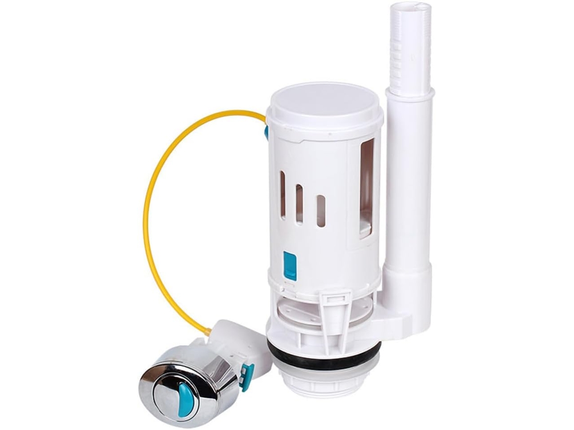 Válvula De Descarga Para Vaso Sanitário Com Botão Duplo De 5,1 X 3,8 Mm, Compatível Com Todos Os Modelos.