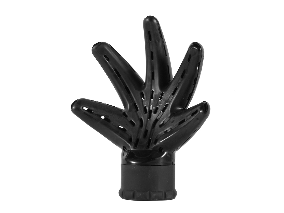 2026 acessório Difusor para Secador de Cabelo em Forma de Mão de Plástico Preto Ferramenta Profissional para Cabeleireiro Penteado e Estilização Salão