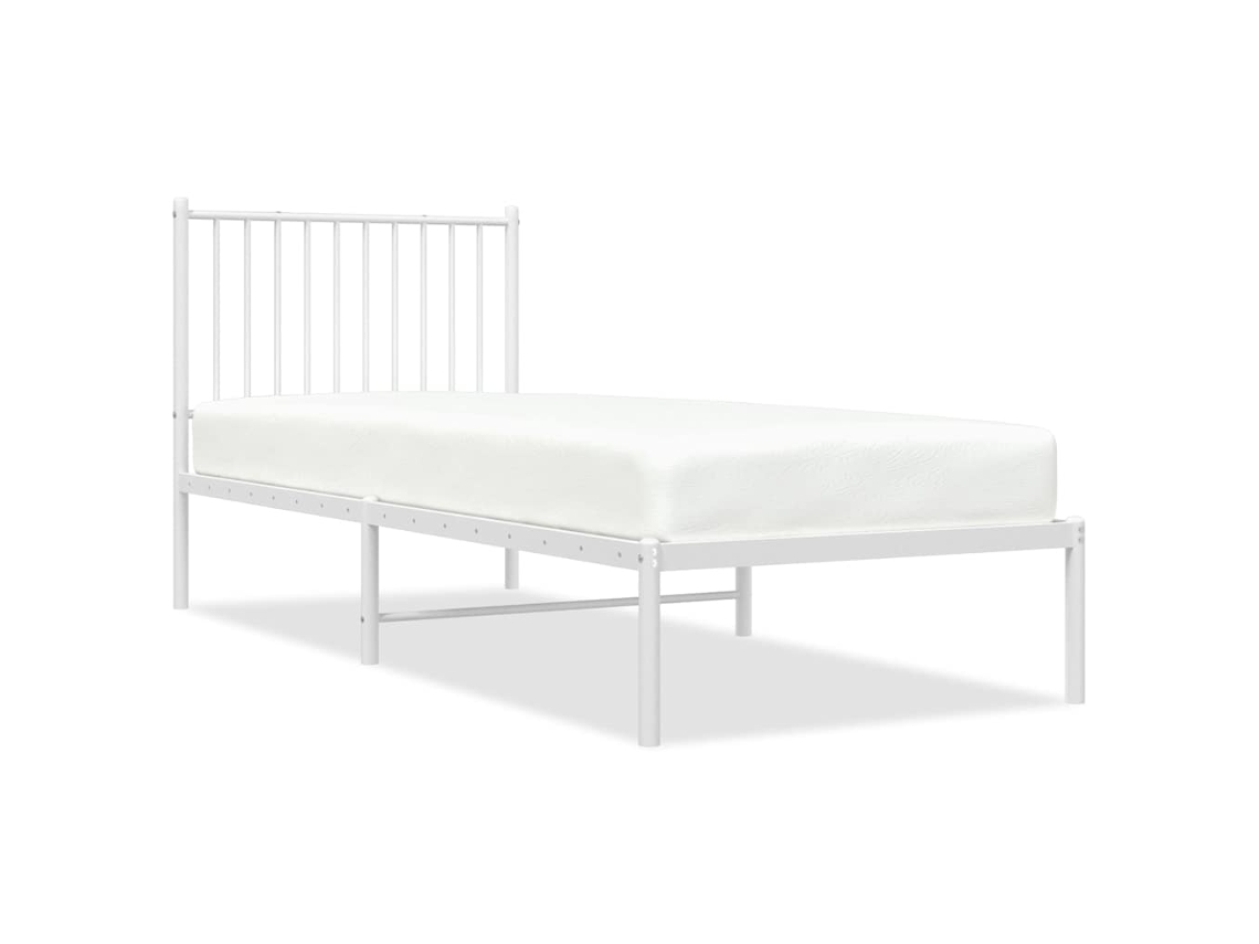 Bed Frame, Bed Frames Vidaxl Branco Aço (80 X 200 Cm)