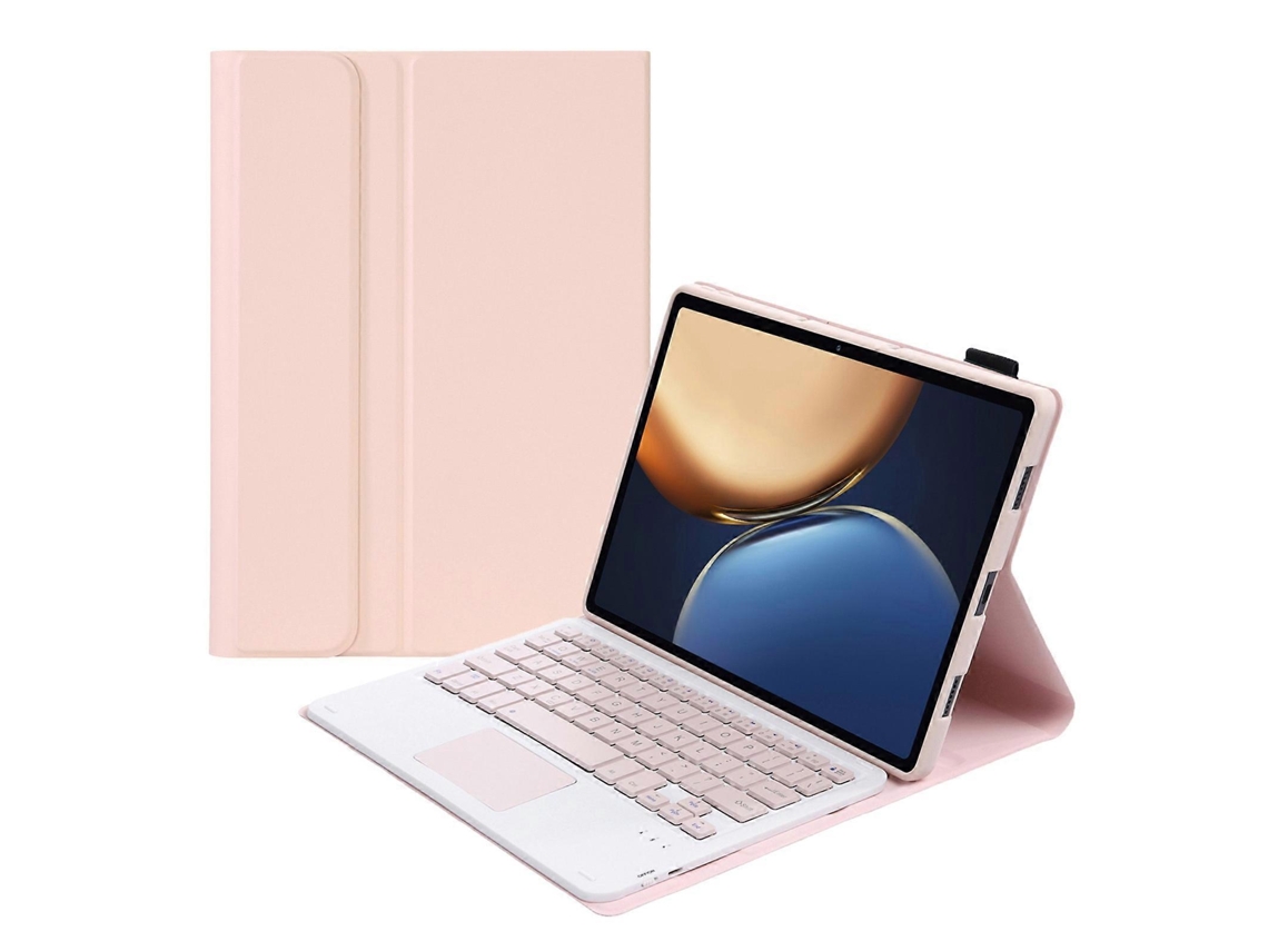 Capa De Couro Ultrafina Com Textura De Pele De Cordeiro, Teclado Bluetooth E Touchpad Para Tablet Honor Pad V8 / Tablet V7 Pro (preta)