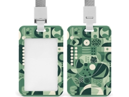 Porta Crachá, Verde e Cinza, Personalizável, À Va D Água, Protetor Crachá, Funcionários de Mesa