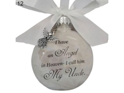Ornamento De Memória Anjo No Céu Bola De Penas Decorativo Natal Bosaid Doce
