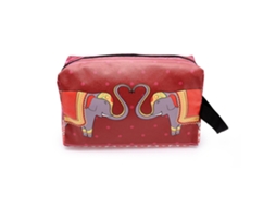 Bolsa de maquiagem à prova d'água com estampa de desenho animado para cosméticos e produtos de higiene pessoal (elefante)