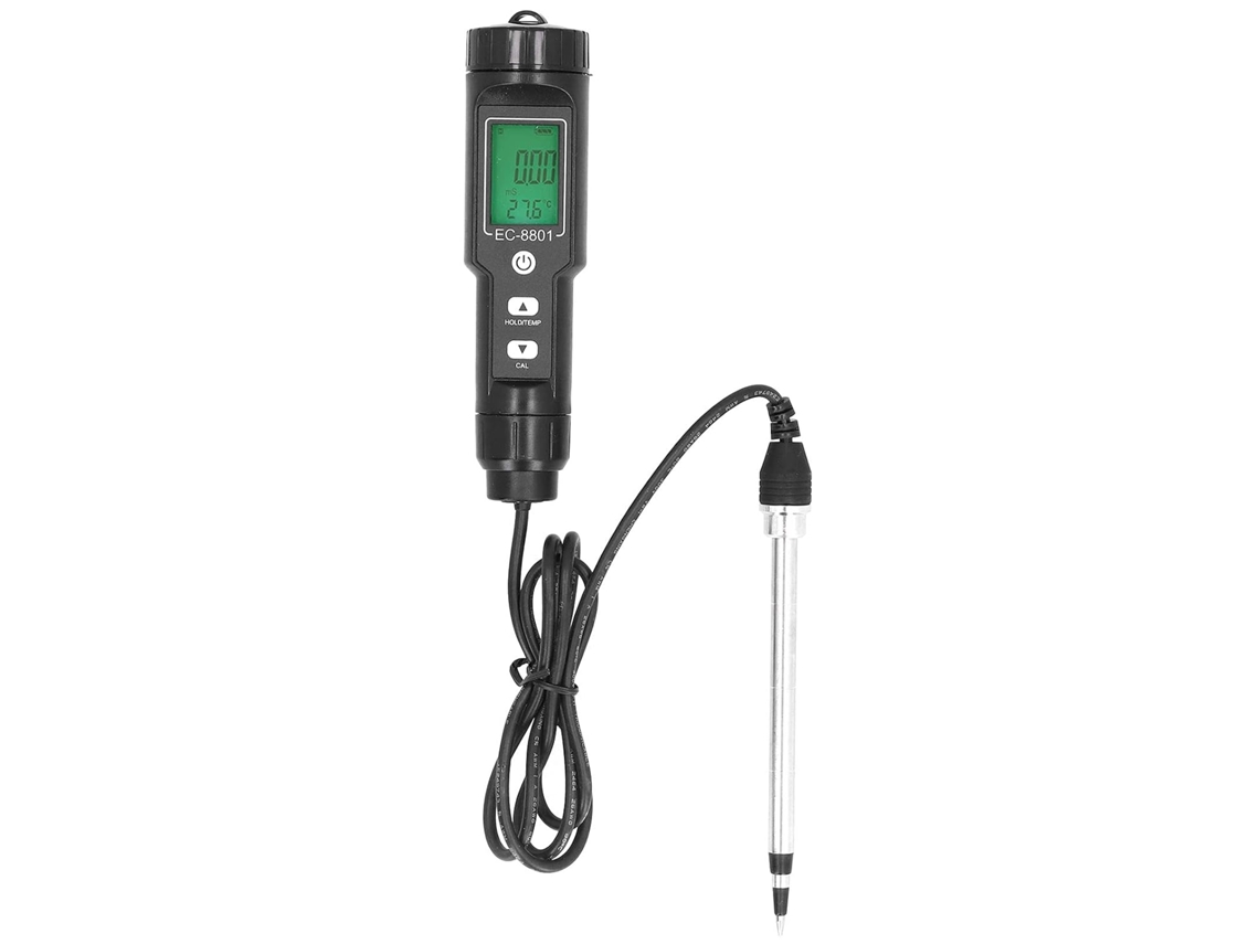 Medidor De Condutividade Elétrica Ec Do Solo Com Luz Fundo, Portátil E Para Hidroponia