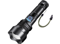 Lanterna De Led Recarregável Xhp70 De 3500 Lúmens Com Carregamento Usb E Zoom.