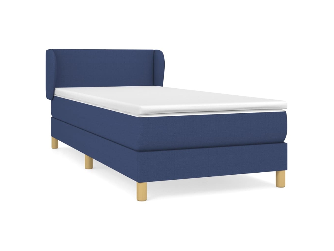 Cama com Molas/colchão 80x200 Cm Tecido Azul MAISON EXCLUSIVE