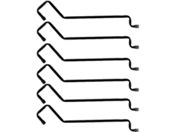 Ganchos Genéricos para Comedouros de Pássaros, 6 Ganchos para Vasos de Flores em Decks Corrimão para Comedouros 24,4 Cm CHABERLU