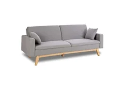 Sofá Cama Cinza Claro NALUI Reine 3 Lugares