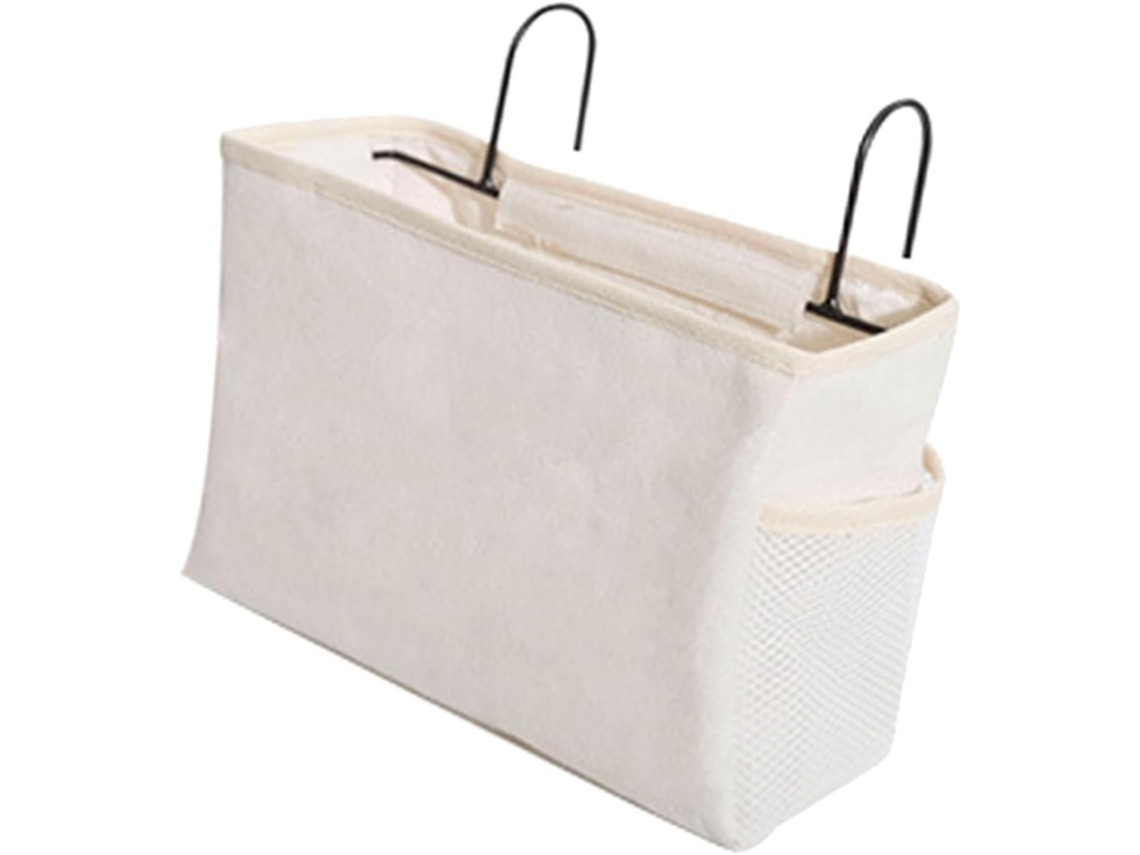 Bolsa Organizadora Suspensa de Feltro Branco com Grande Capacidade e Vários Compartimentos para CHABERLU
