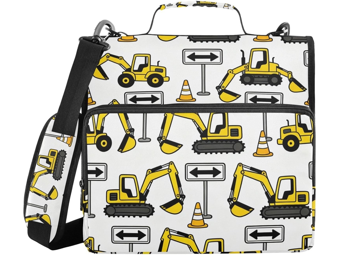 Organizador de documentos com diversos modelos para mesa e mochila escolar, com data, 3 argolas e alça, ideal para levar na bolsa.