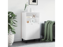 Vidaxl Aparador Alto 60x36x110 Cm Derivados De Madeira Branco