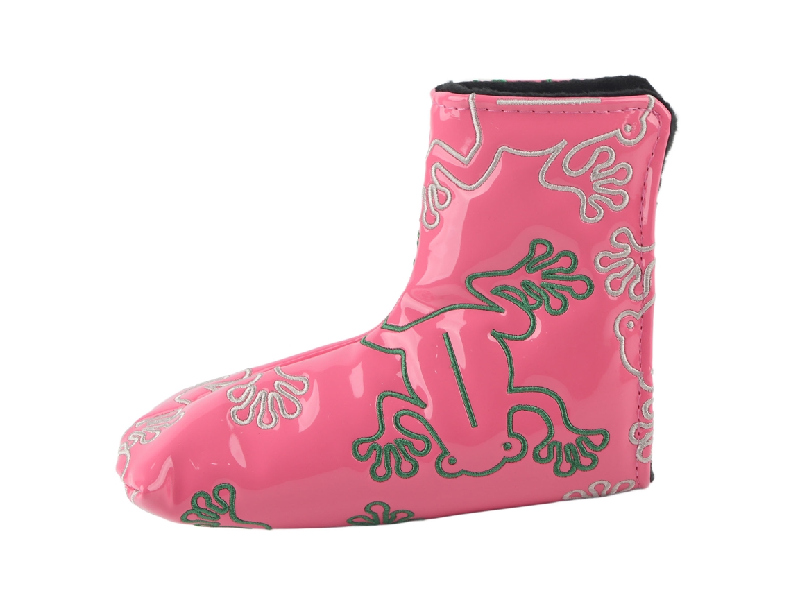 Capa para Taco de Golfe Bordada com Fecho Magnético, em Pu Rosa. BRILVIBERA